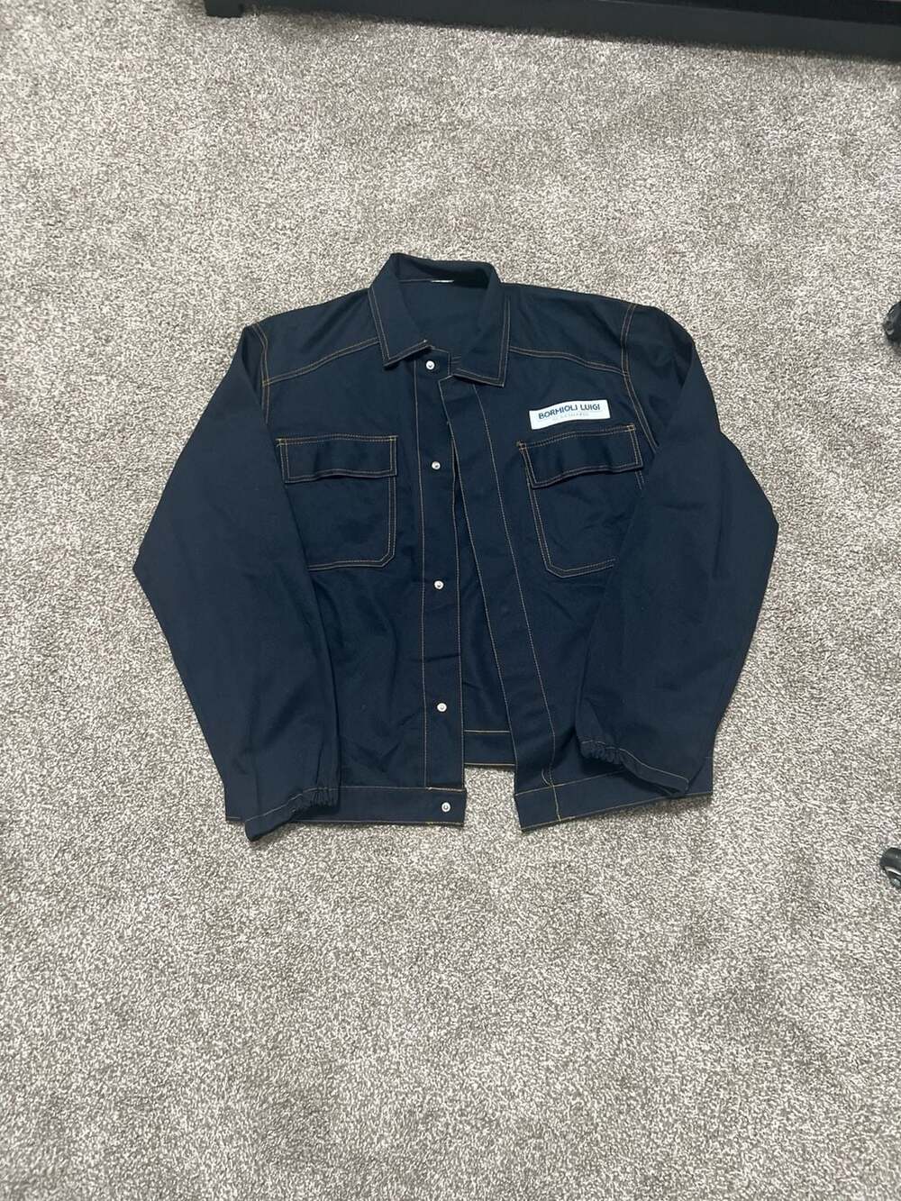 Bormioli Luigi Glassmaker Workwear Jacket Navy Blue Men's Large